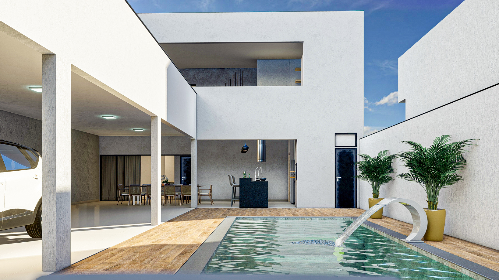 Casa dúplex contemporánea del proyecto Singapur